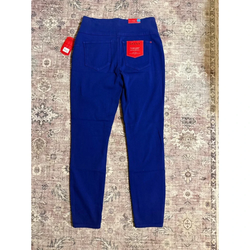 Spanx Denim Leggings Blue Lapis High Waisted Skinny Jeans XL 2066 NEW - Picture 9 of 10
